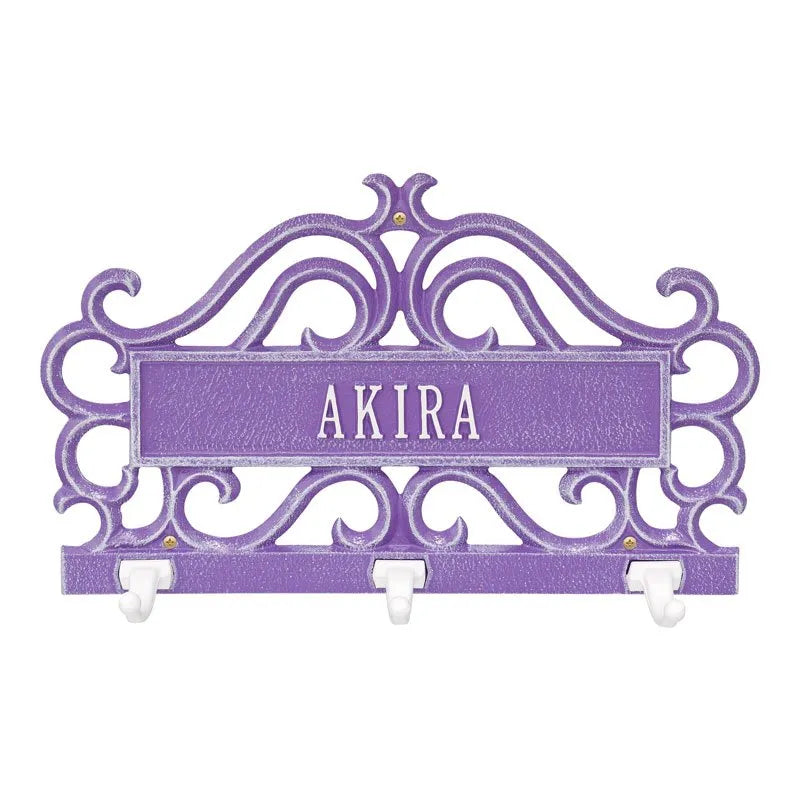 Scroll Personalized Pet Leash Hook Plaque