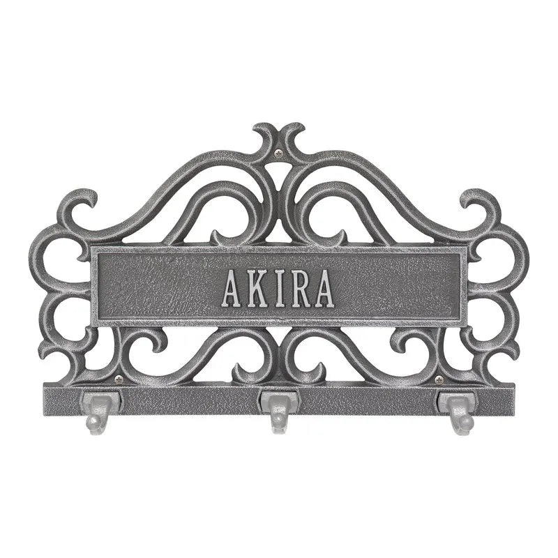 Scroll Personalized Pet Leash Hook Plaque