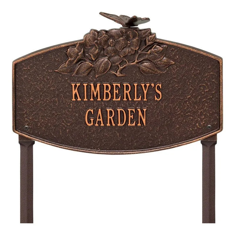 Butterfly Blossom Garden Personalized Lawn Plaque