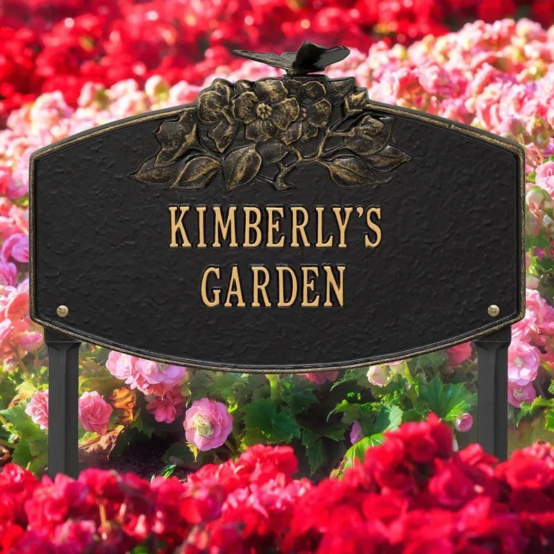 Butterfly Blossom Garden Personalized Lawn Plaque