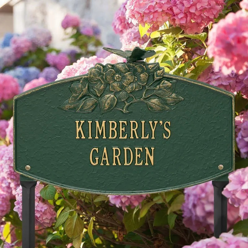 Butterfly Blossom Garden Personalized Lawn Plaque