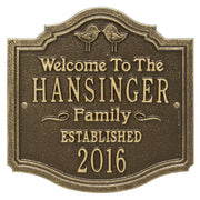 Kissing Birds Anniversary Wedding Personalized Plaque