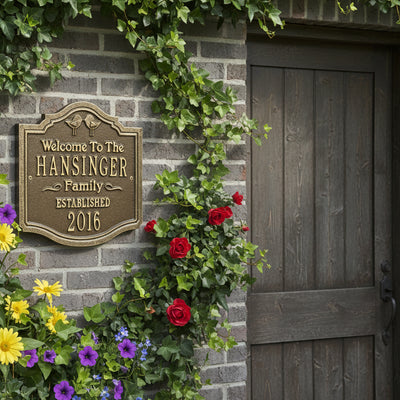 Kissing Birds Anniversary Wedding Personalized Plaque