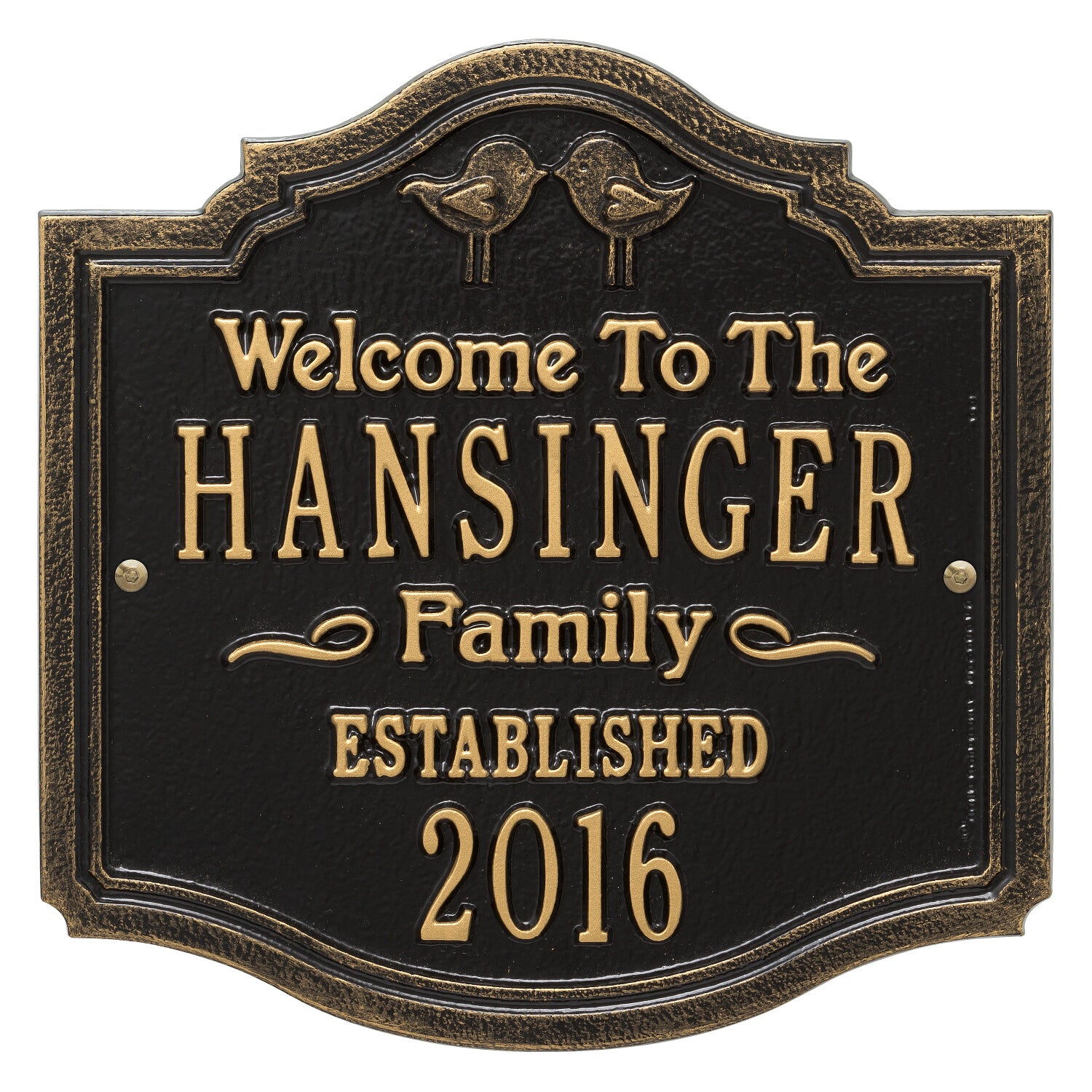 Kissing Birds Anniversary Wedding Personalized Plaque