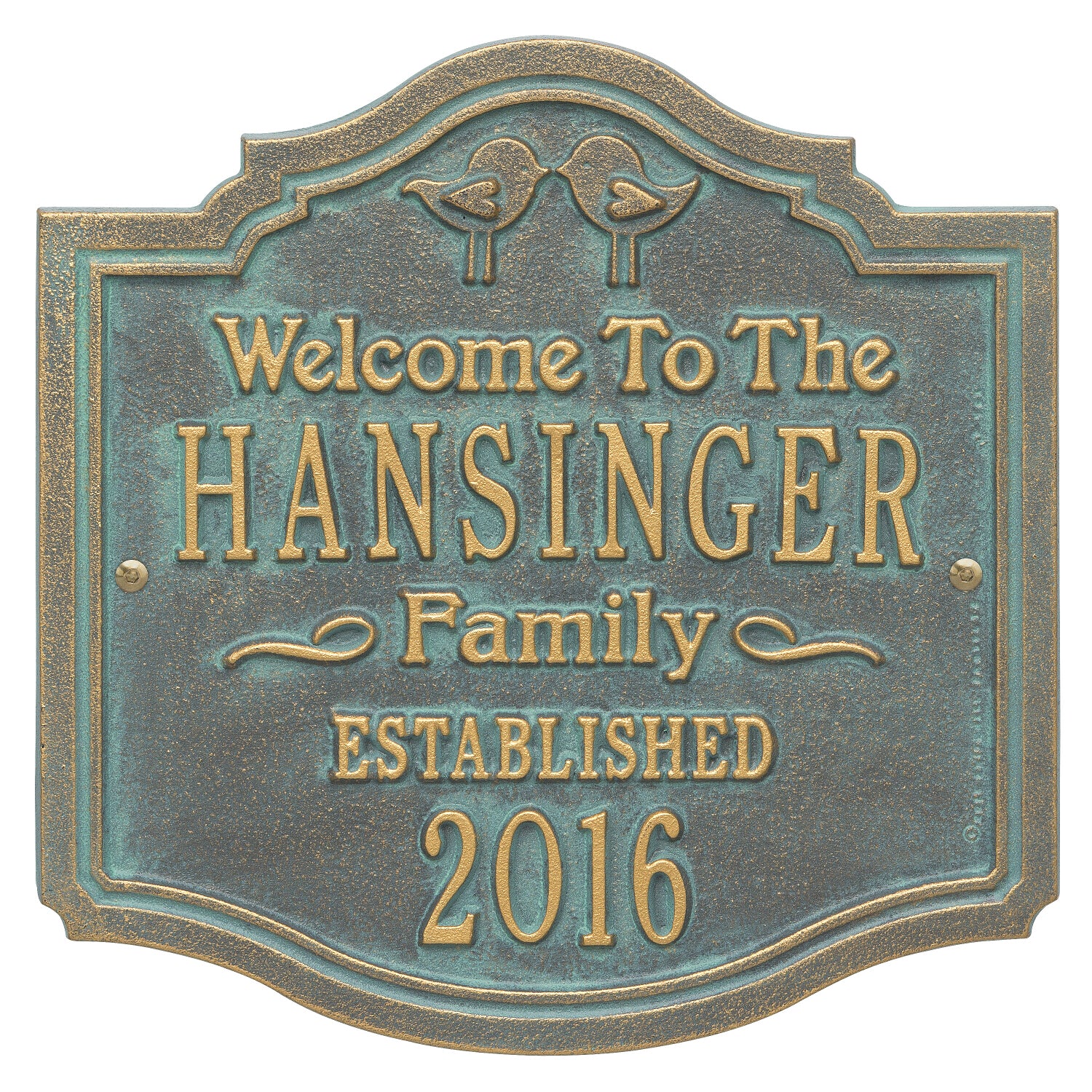 Kissing Birds Anniversary Wedding Personalized Plaque