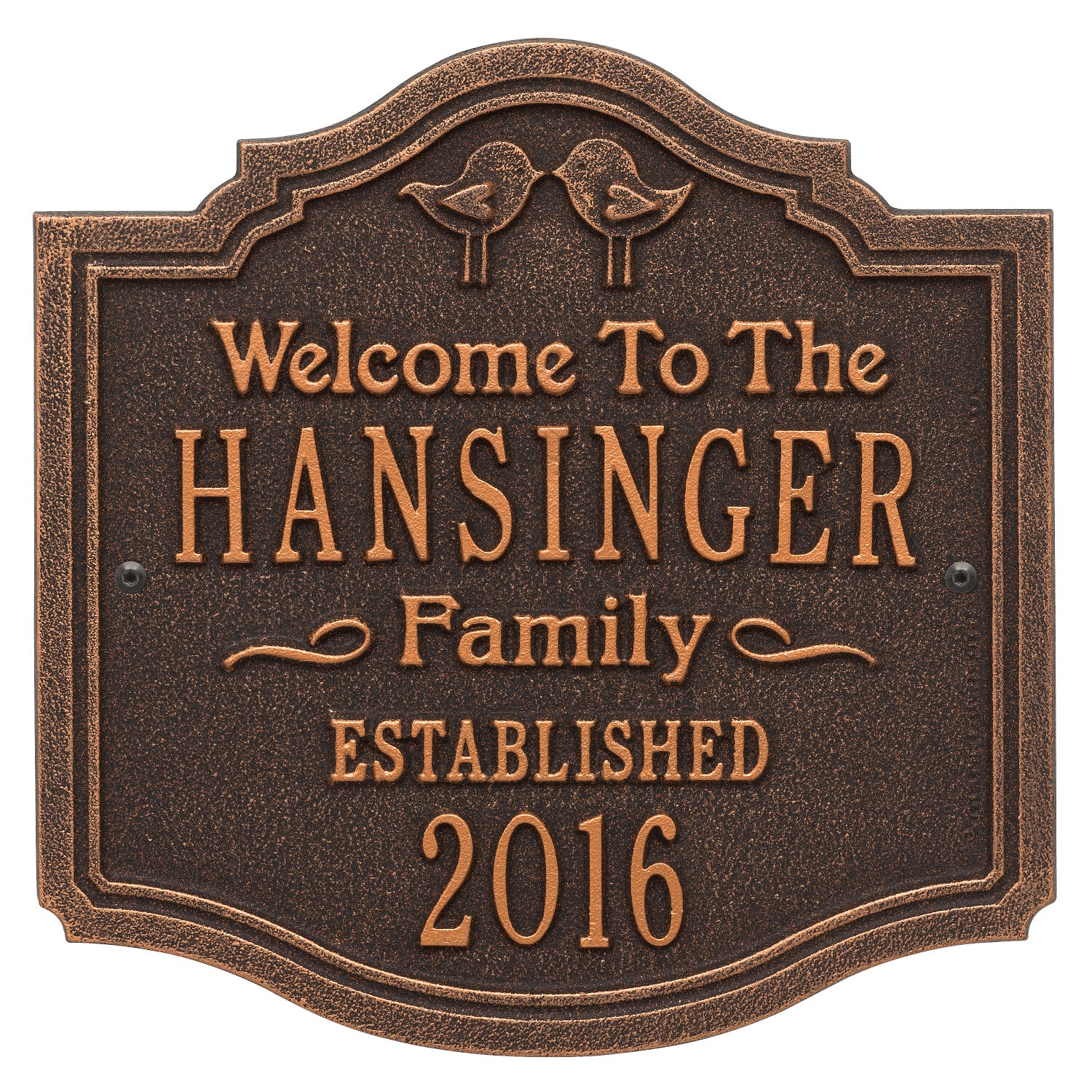 Kissing Birds Anniversary Wedding Personalized Plaque