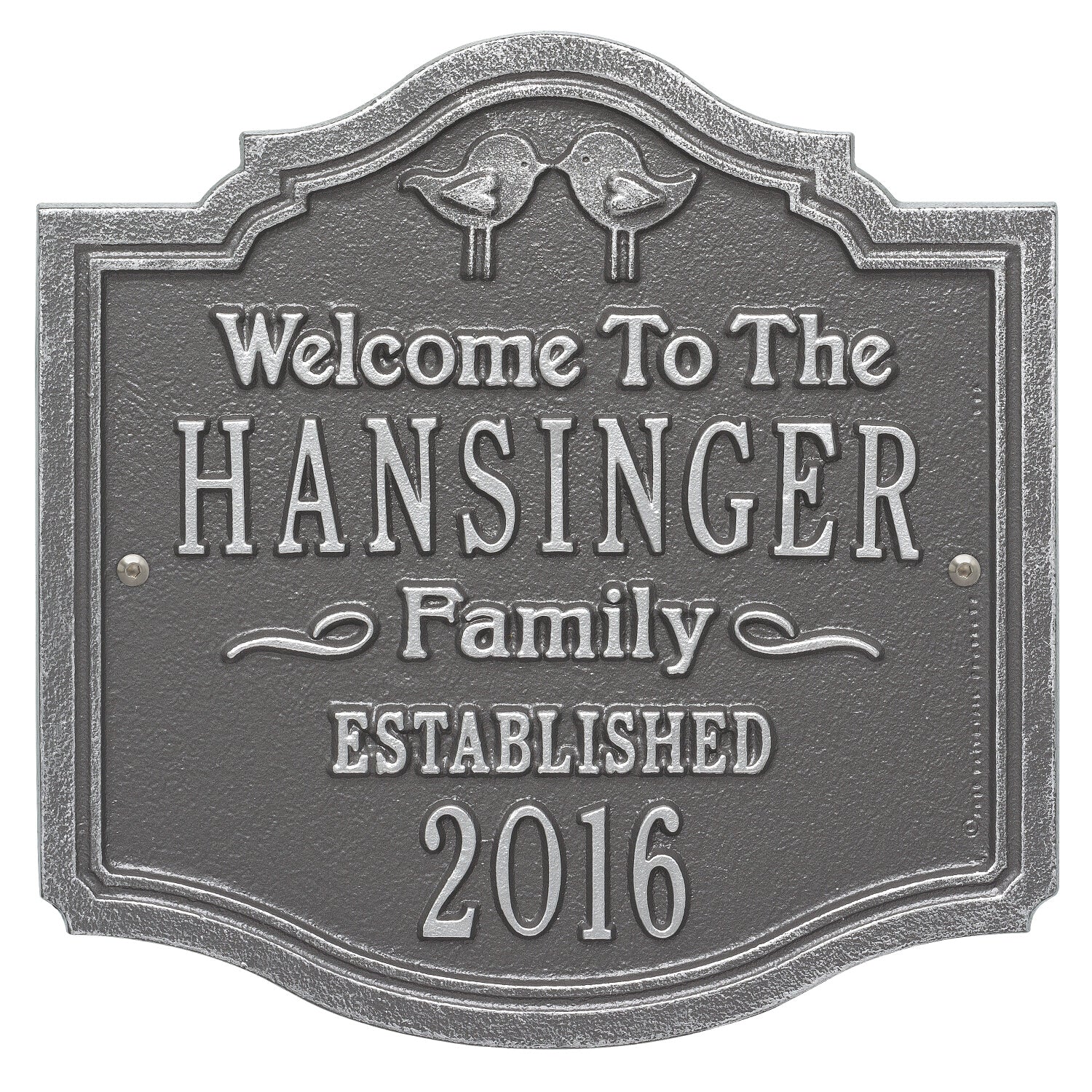 Kissing Birds Anniversary Wedding Personalized Plaque