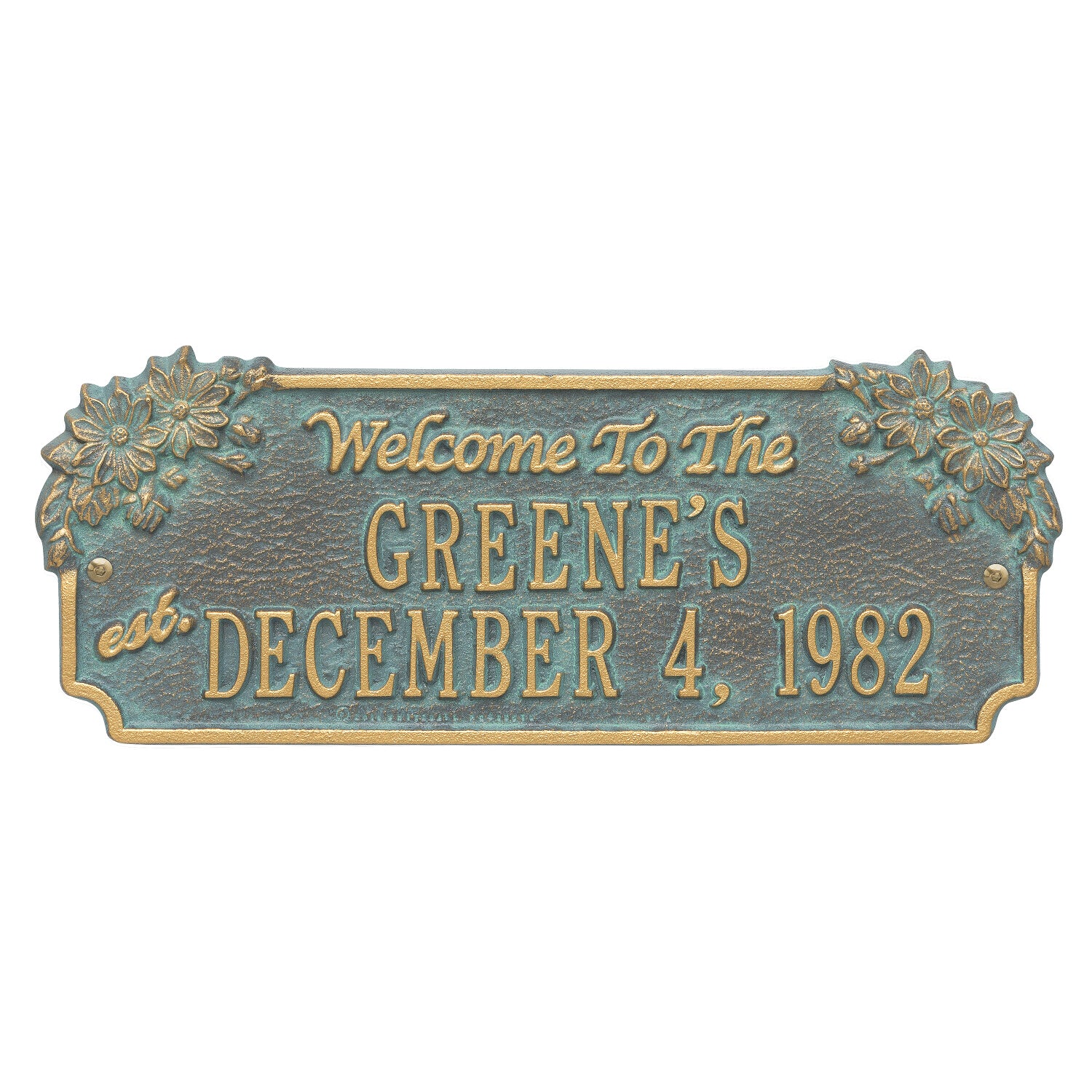 Daisy Welcome Anniversary Personalized Plaque