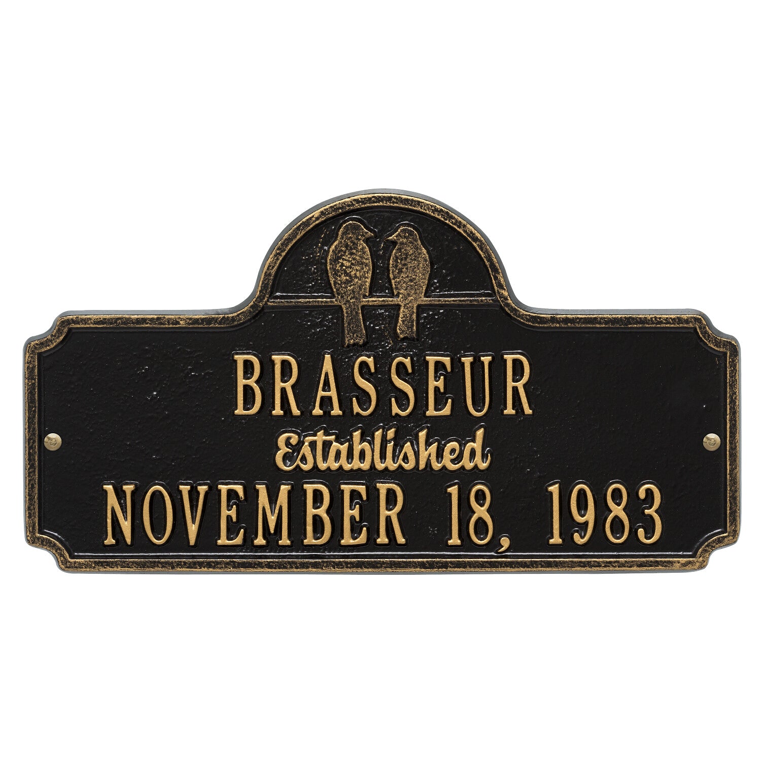 Love Birds Anniversary Wedding Personalized Plaque