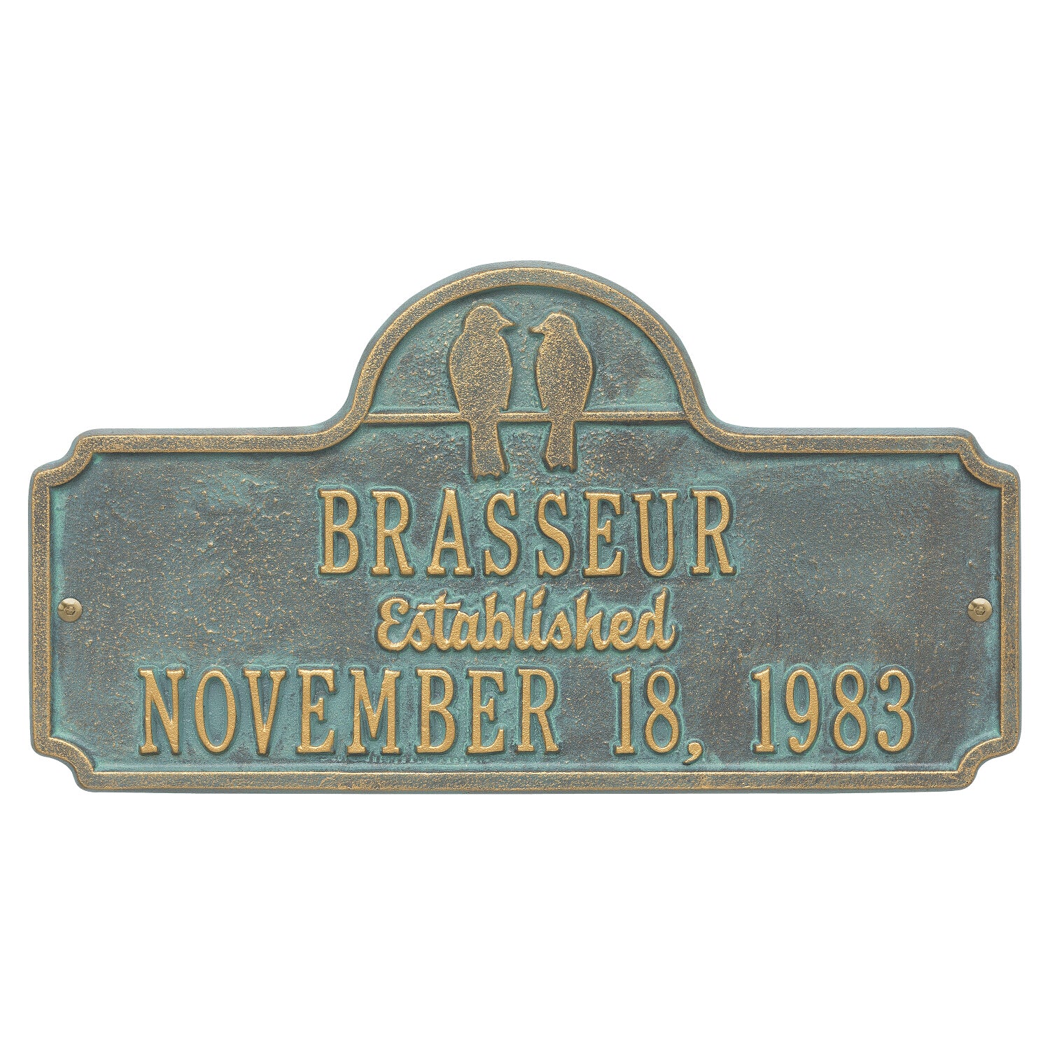 Love Birds Anniversary Wedding Personalized Plaque