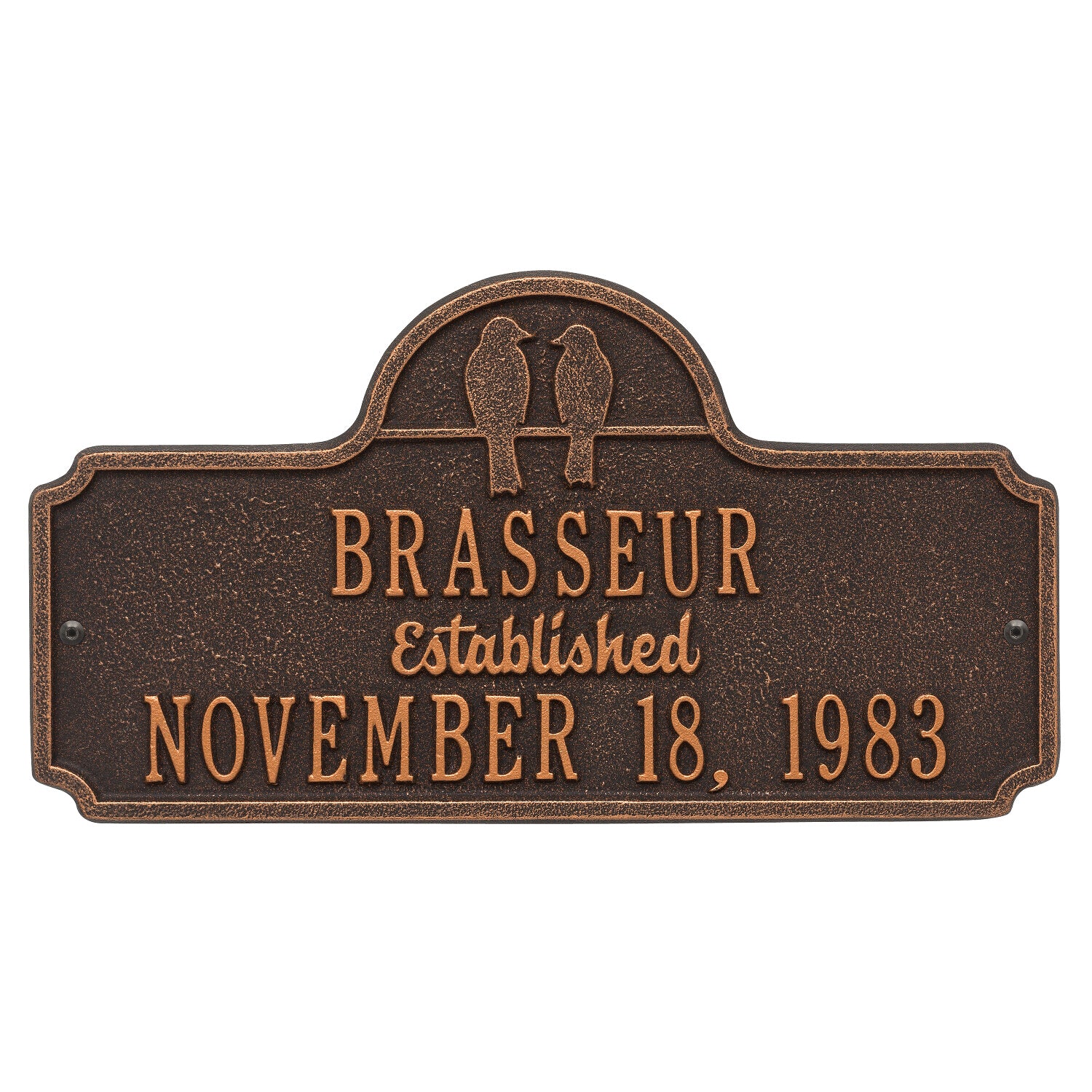 Love Birds Anniversary Wedding Personalized Plaque