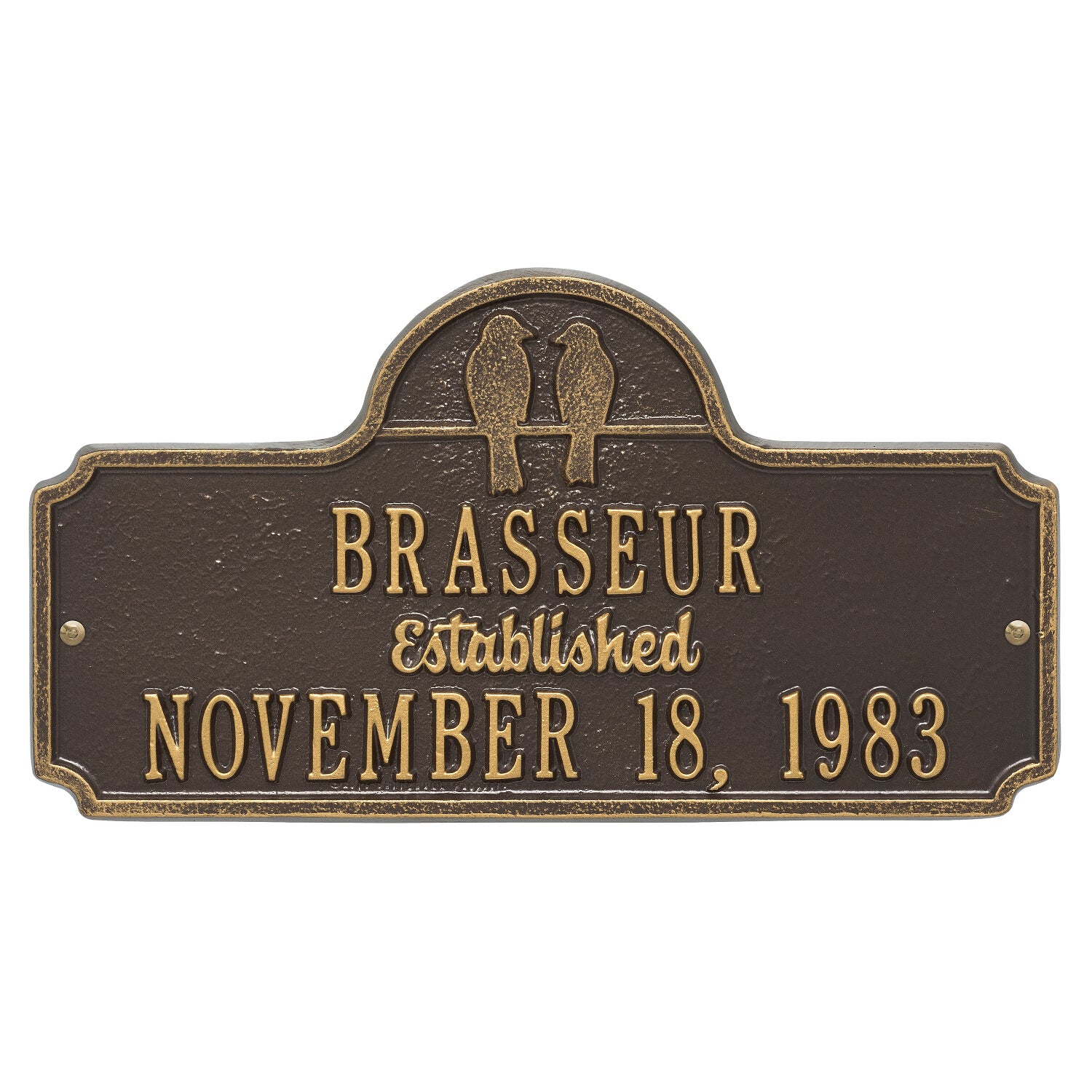 Love Birds Anniversary Wedding Personalized Plaque