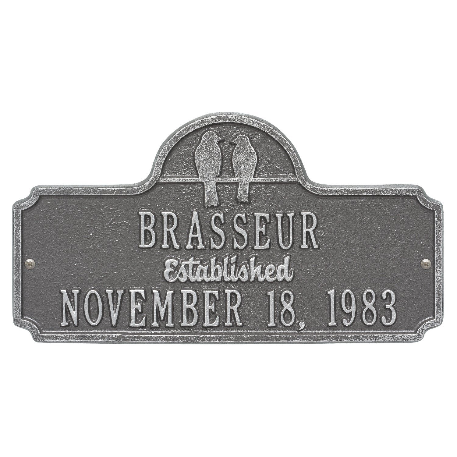 Love Birds Anniversary Wedding Personalized Plaque