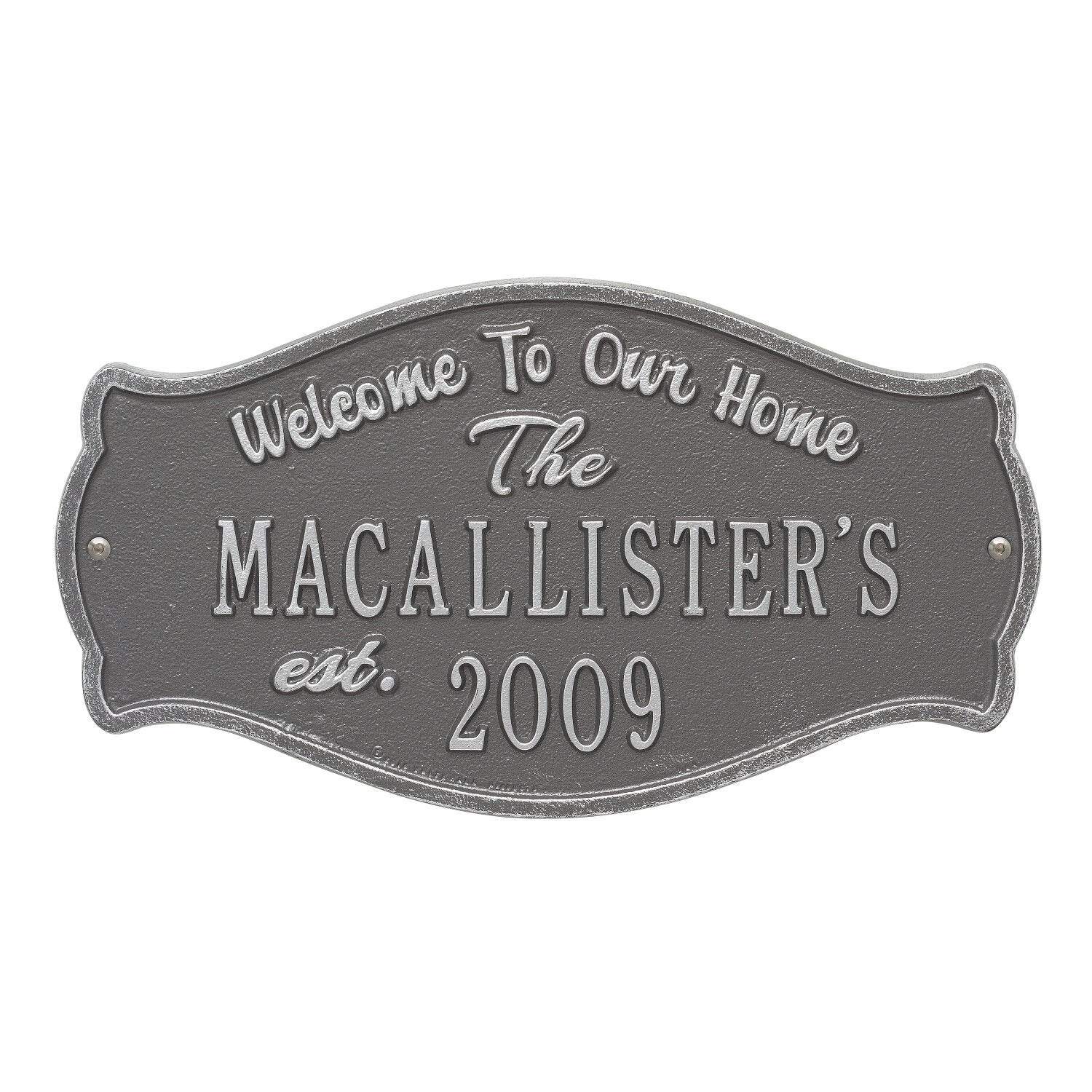 Fluted Arch Welcome Anniversary Personalized Plaque