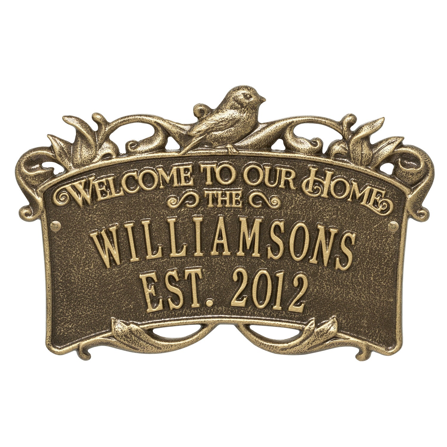 Songbird Welcome Anniversary Personalized Plaque