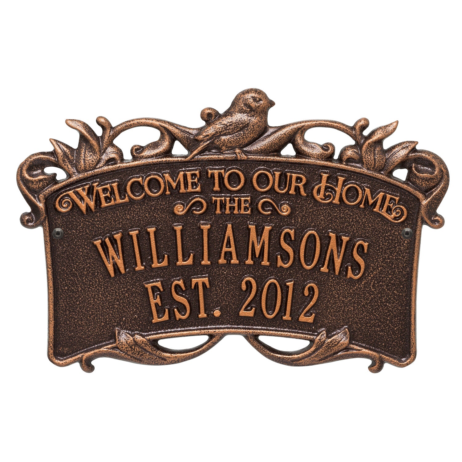 Songbird Welcome Anniversary Personalized Plaque