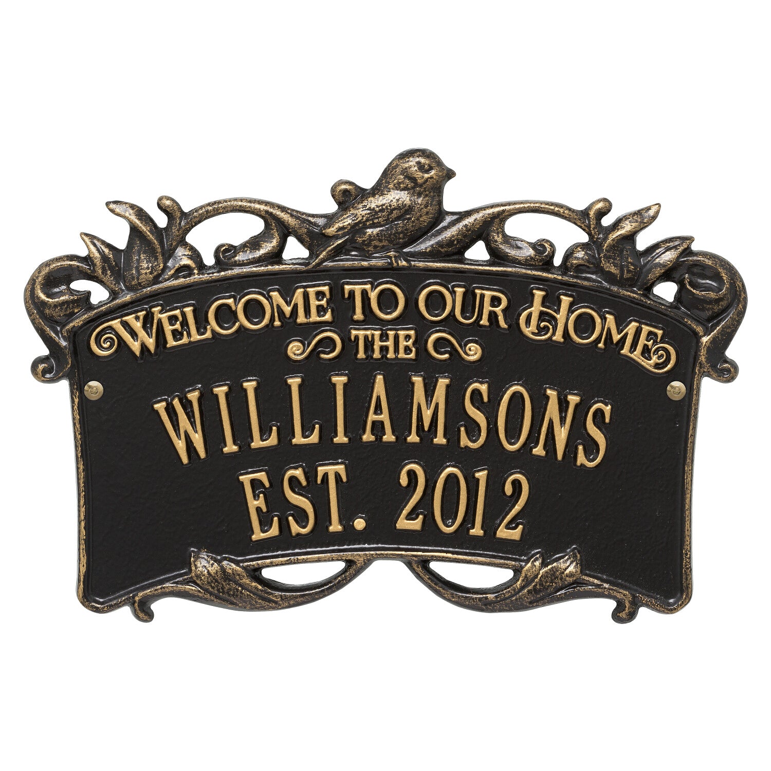Songbird Welcome Anniversary Personalized Plaque