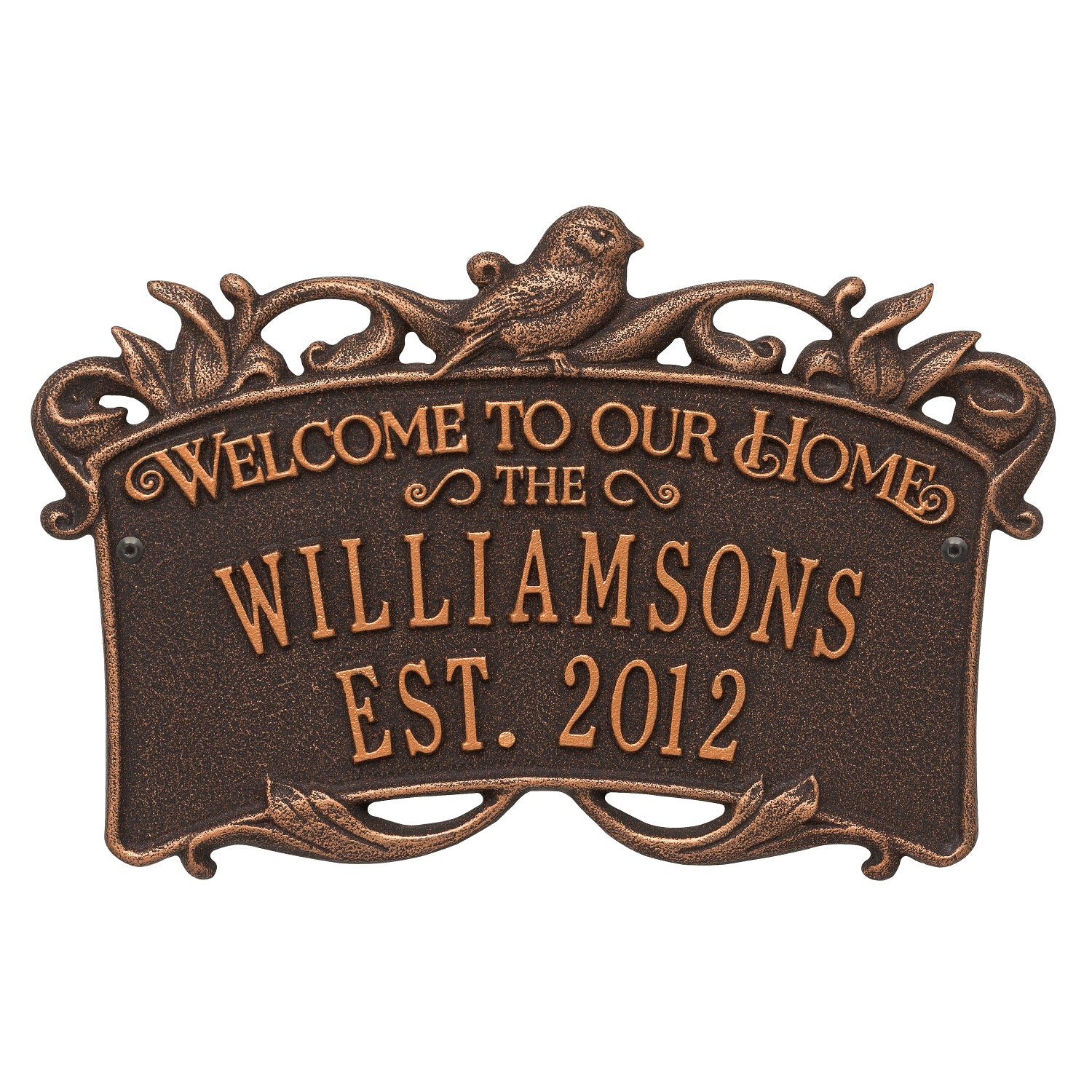 Songbird Welcome Anniversary Personalized Plaque