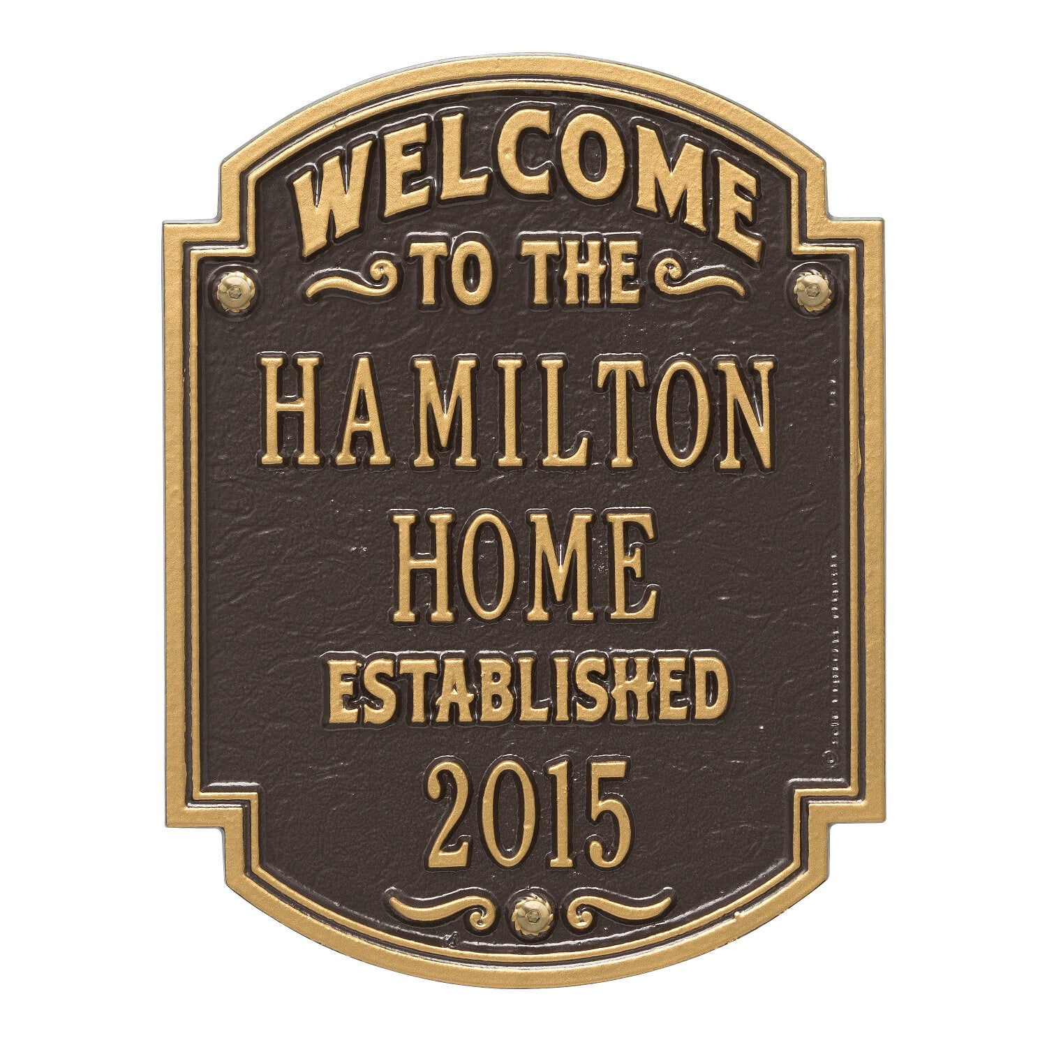 Heritage Welcome Anniversary Personalized Plaque