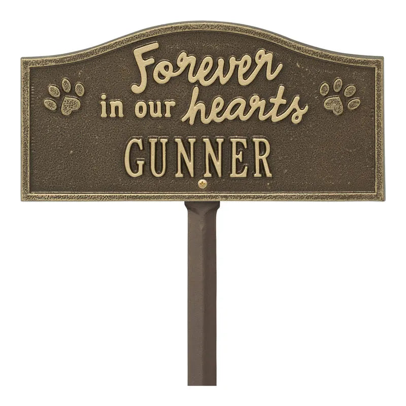 Forever in Our Hearts Personalized Pet Memorial Yard Sign
