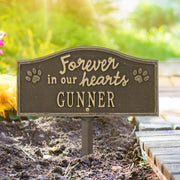 Forever in Our Hearts Personalized Pet Memorial Yard Sign