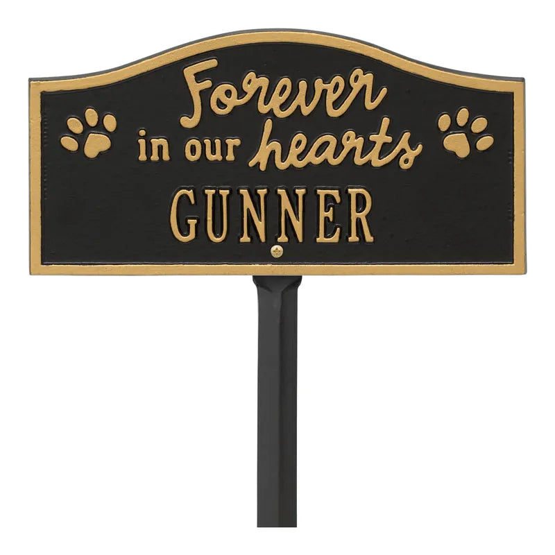Forever in Our Hearts Personalized Pet Memorial Yard Sign