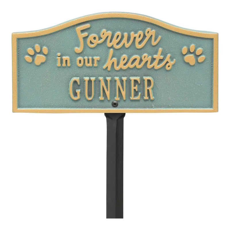 Forever in Our Hearts Personalized Pet Memorial Yard Sign