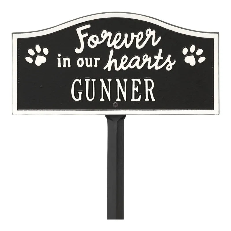 Forever in Our Hearts Personalized Pet Memorial Yard Sign