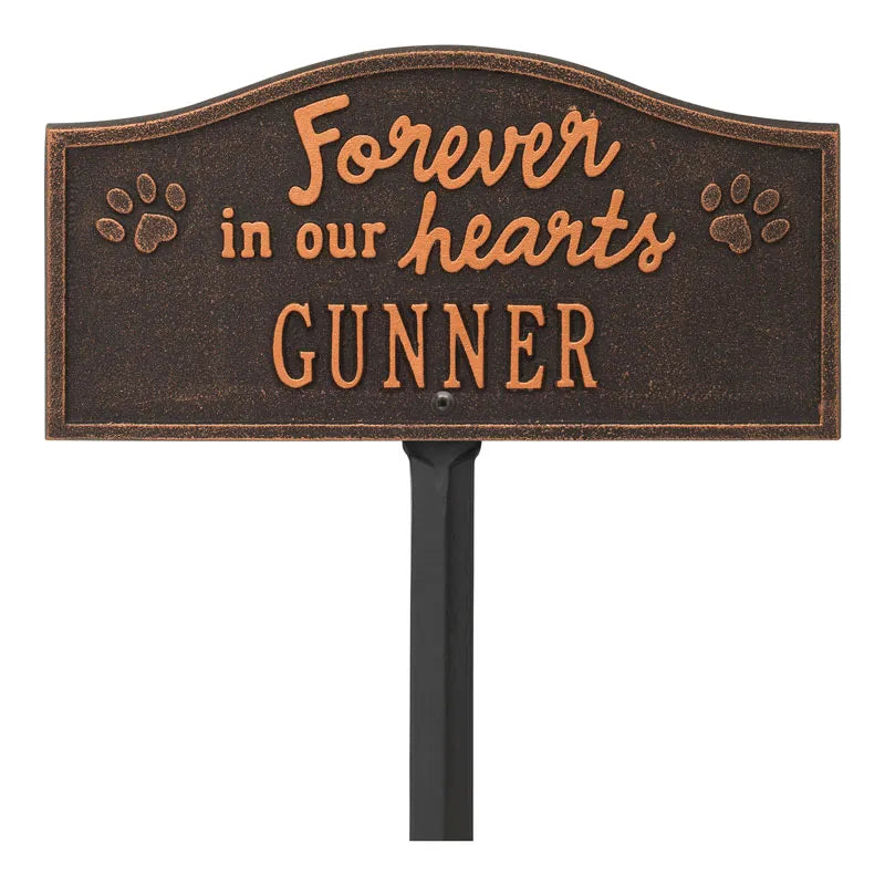 Forever in Our Hearts Personalized Pet Memorial Yard Sign