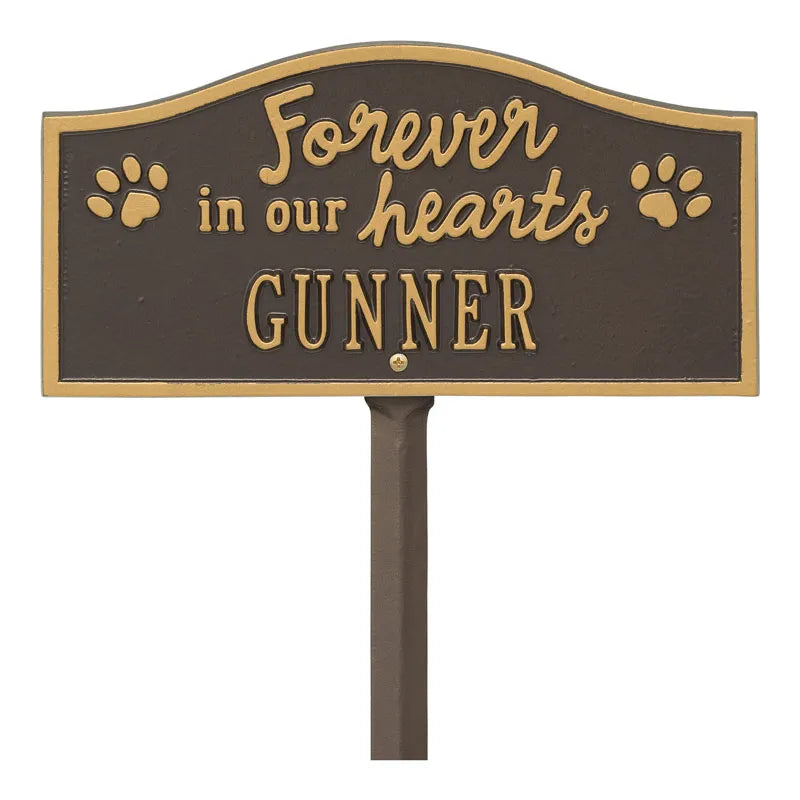 Forever in Our Hearts Personalized Pet Memorial Yard Sign