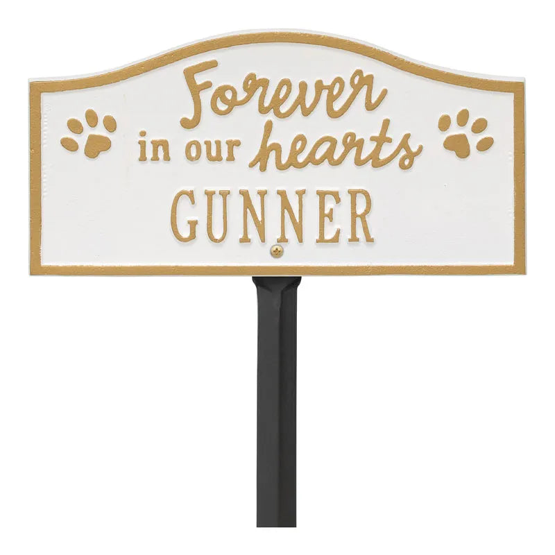 Forever in Our Hearts Personalized Pet Memorial Yard Sign