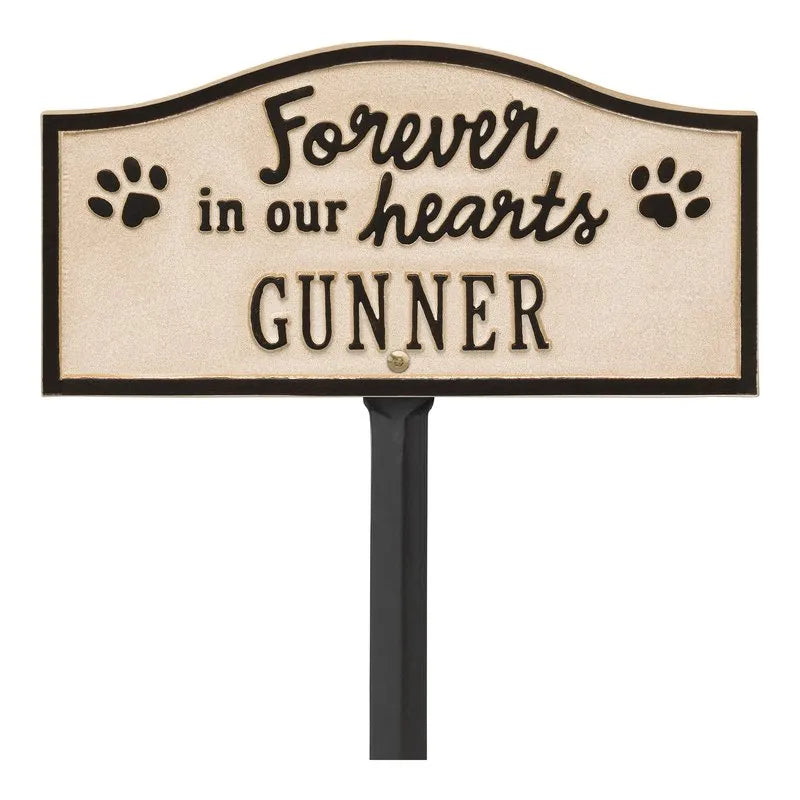 Forever in Our Hearts Personalized Pet Memorial Yard Sign