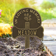 Paw and Bone Personalized Pet Memorial Yard Sign