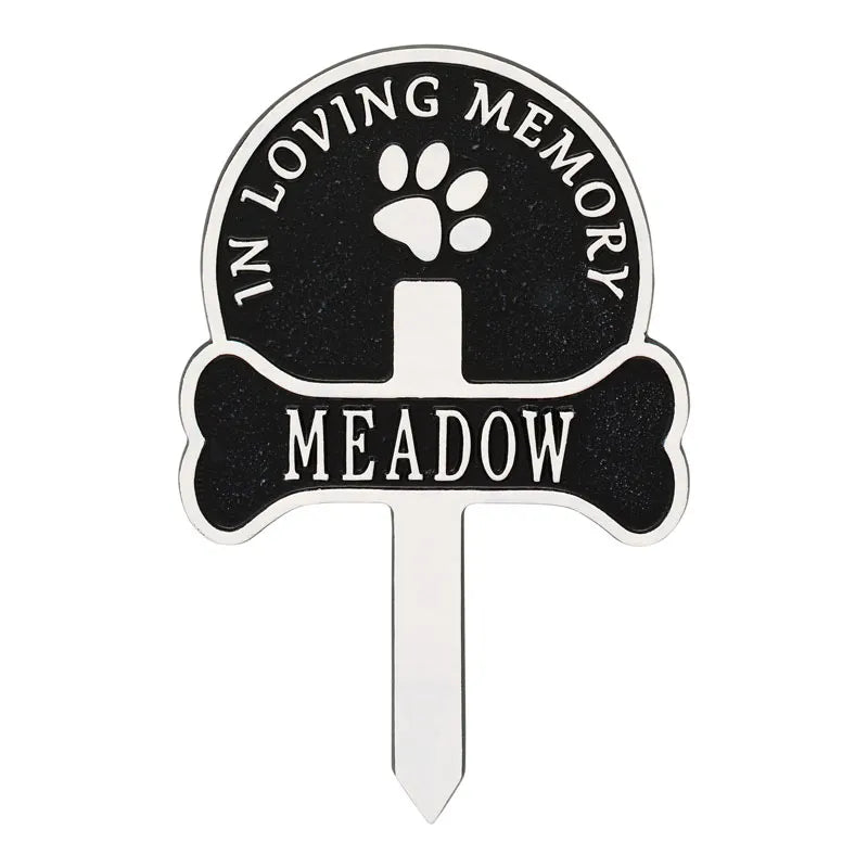 Paw and Bone Personalized Pet Memorial Yard Sign
