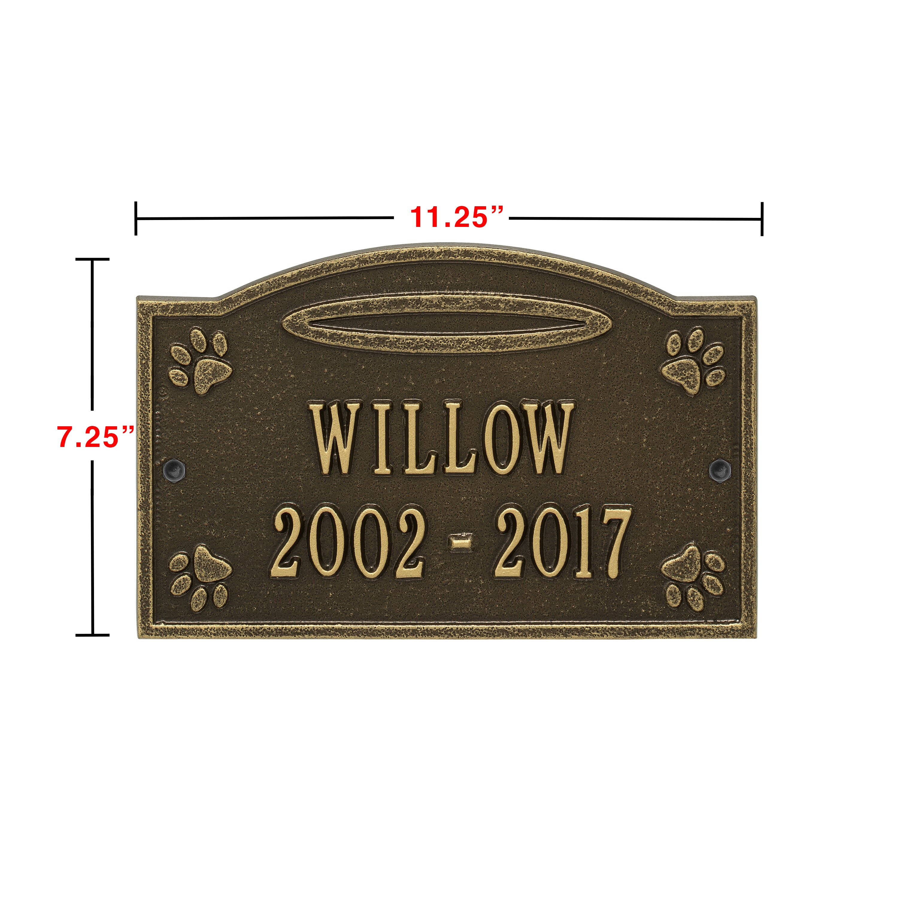 Angel in Heaven Pet Memorial Personalized Wall or Ground Plaque