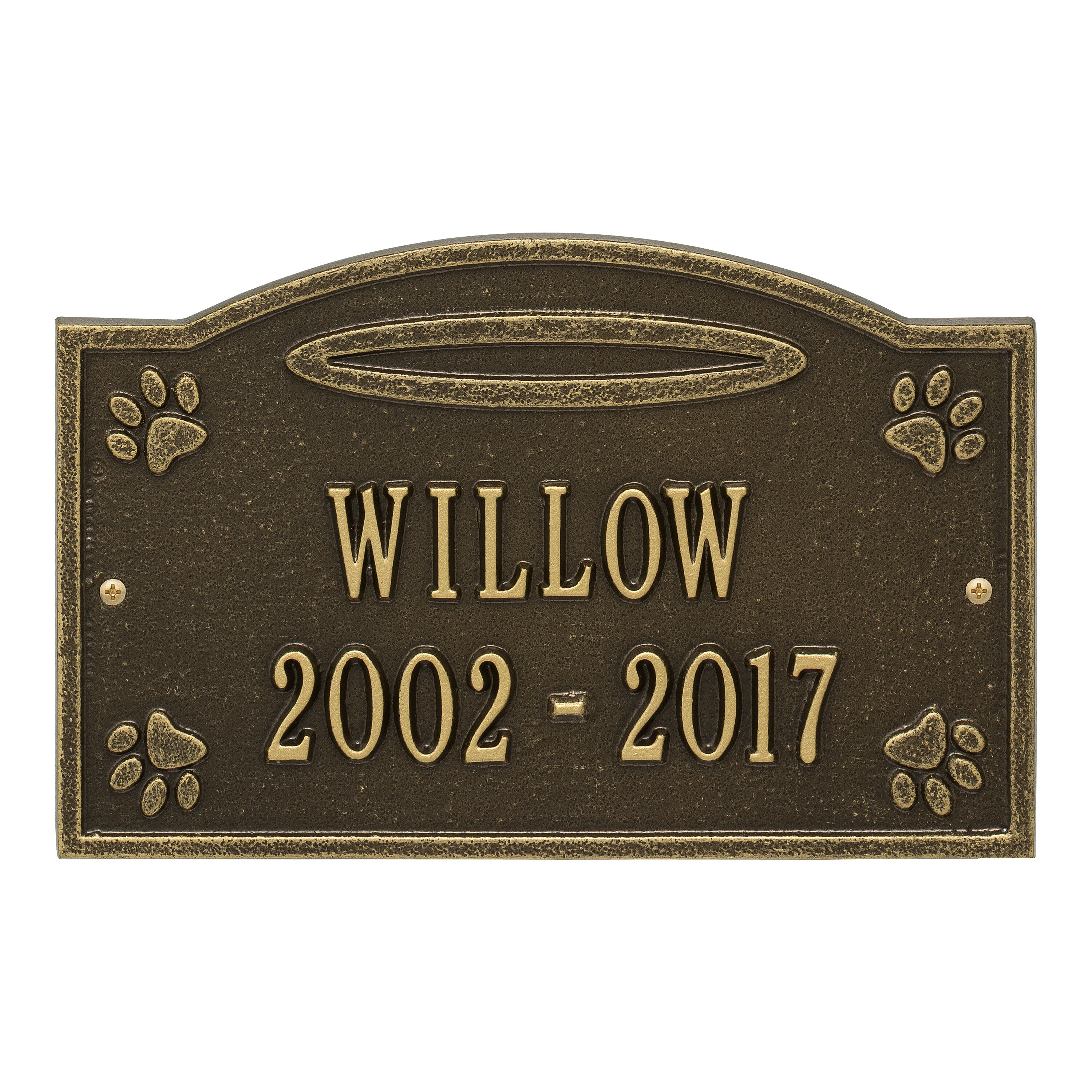Angel in Heaven Pet Memorial Personalized Wall or Ground Plaque