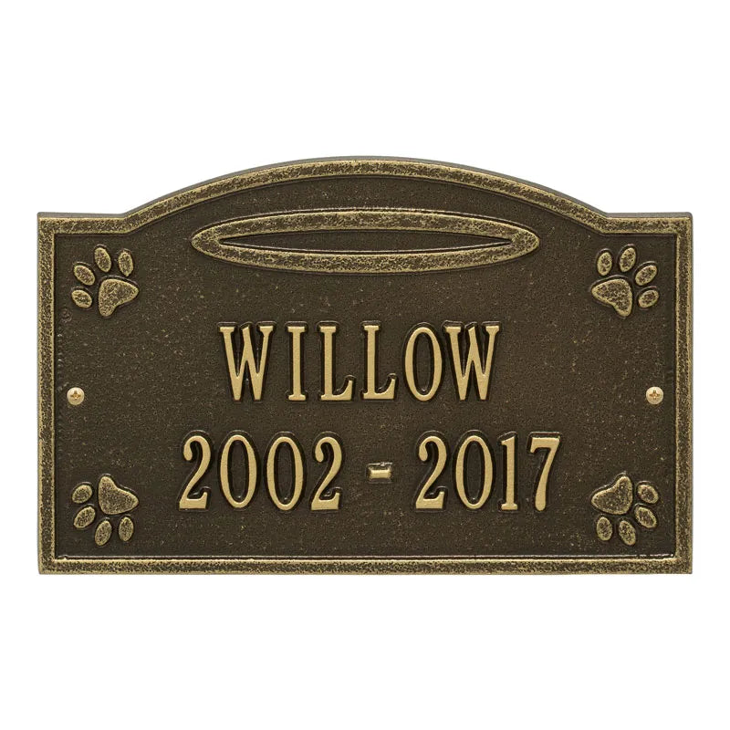 Angel in Heaven Pet Memorial Personalized Wall or Ground Plaque