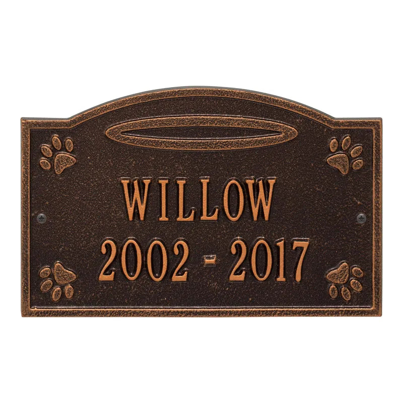 Angel in Heaven Pet Memorial Personalized Wall or Ground Plaque