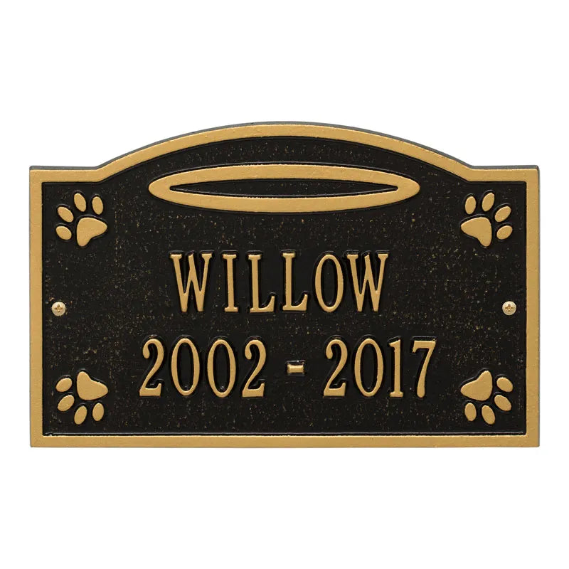 Angel in Heaven Pet Memorial Personalized Wall or Ground Plaque