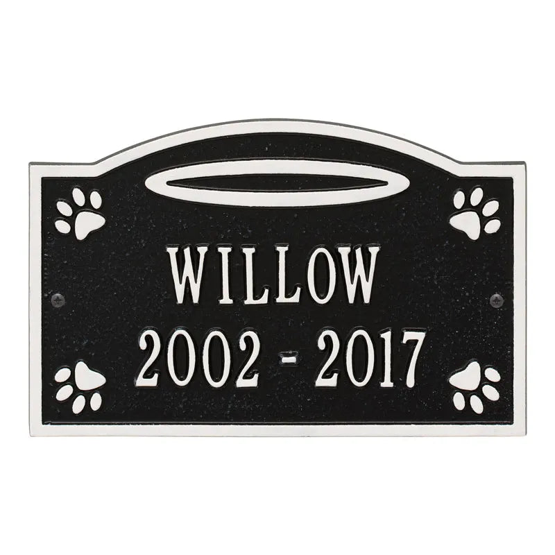 Angel in Heaven Pet Memorial Personalized Wall or Ground Plaque