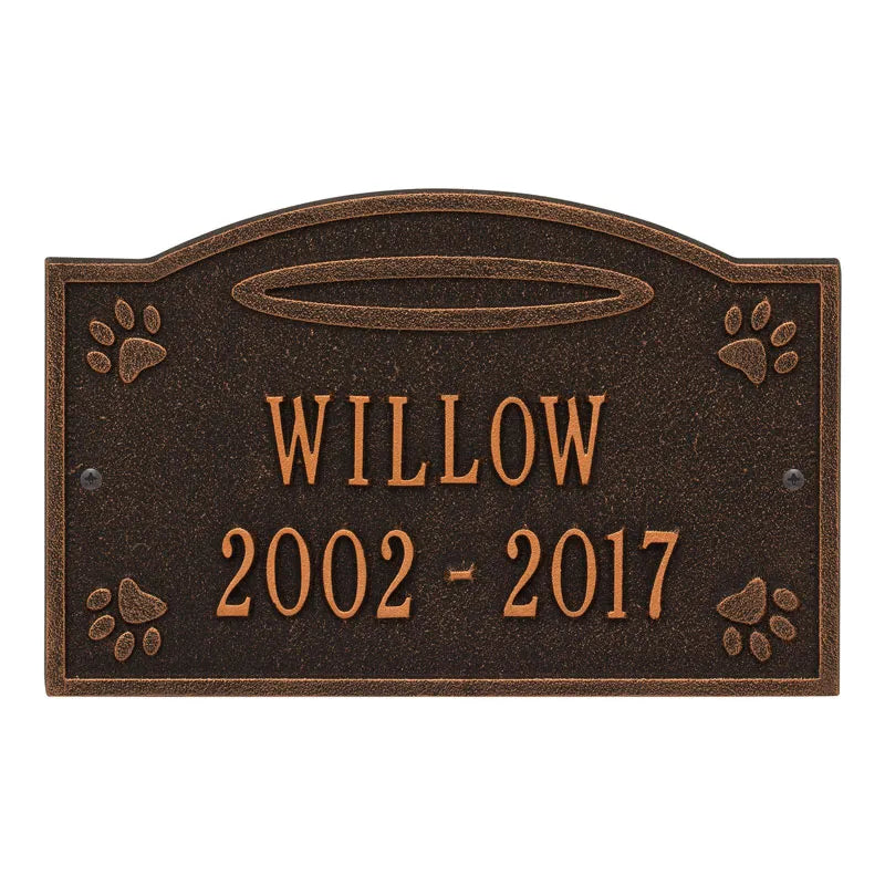 Angel in Heaven Pet Memorial Personalized Wall or Ground Plaque