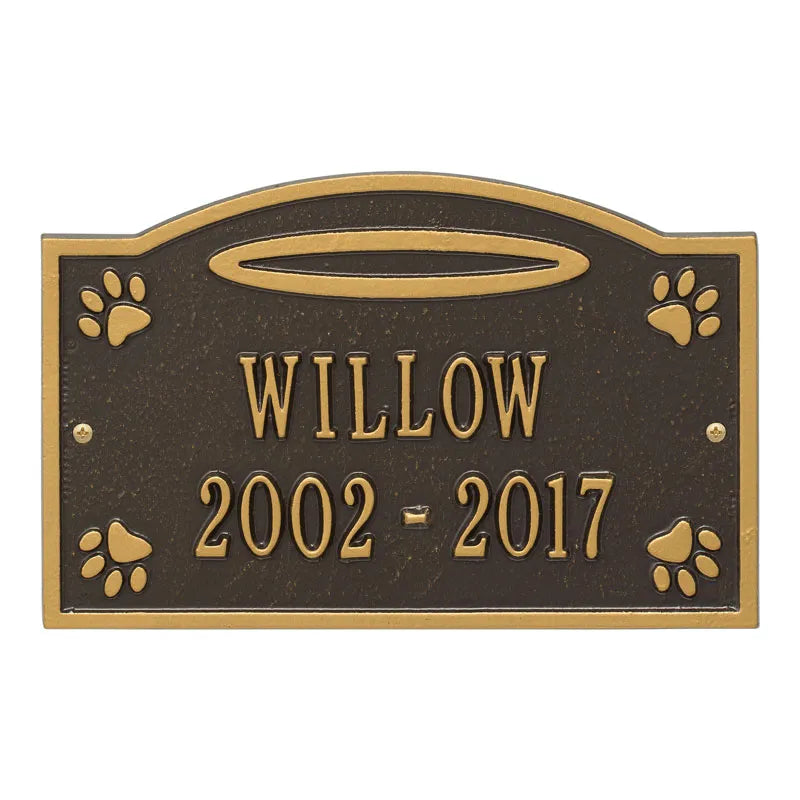 Angel in Heaven Pet Memorial Personalized Wall or Ground Plaque