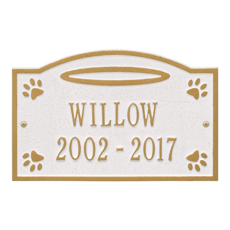 Angel in Heaven Pet Memorial Personalized Wall or Ground Plaque
