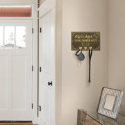Life is Short Take a Walk Personalized Wall Sign with Leash Hooks