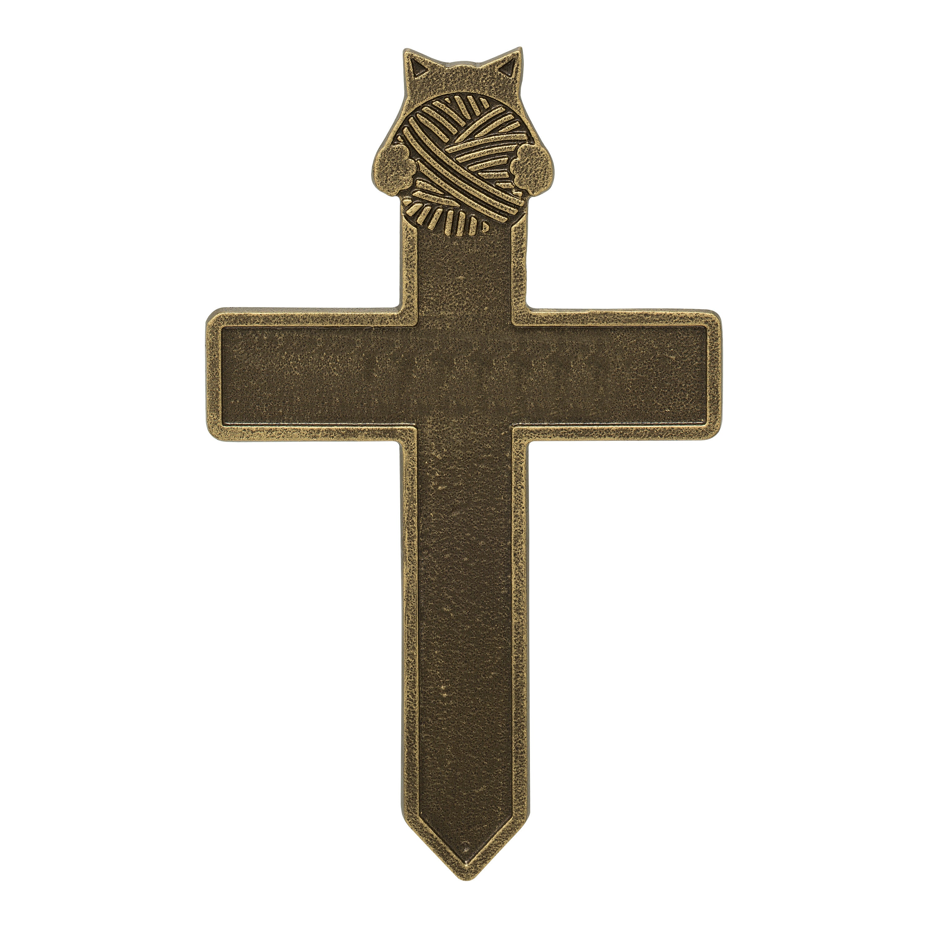 Kitten with Yarn Personalized Memorial Cross