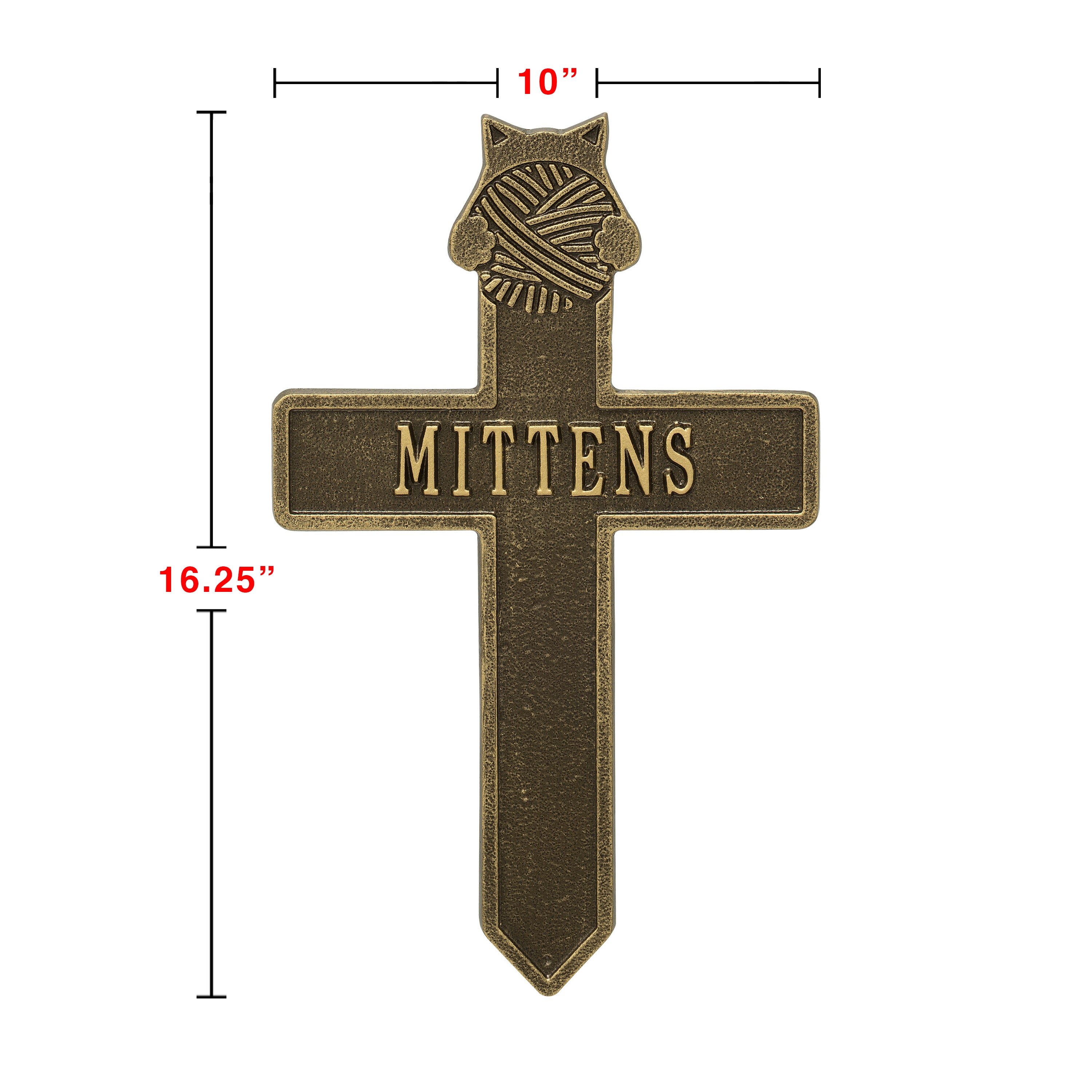 Kitten with Yarn Personalized Memorial Cross