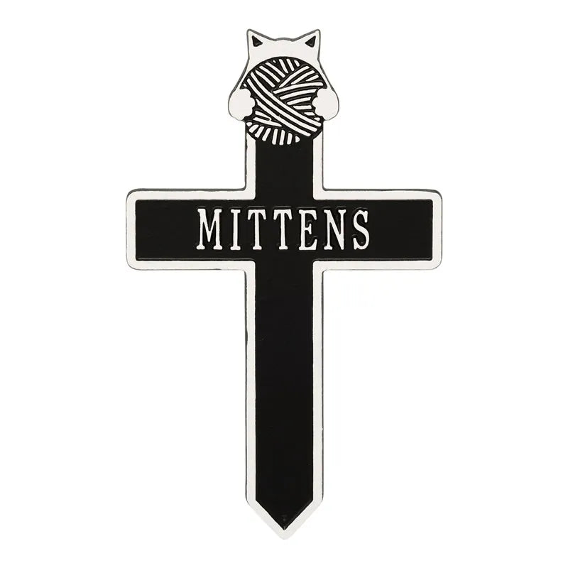 Kitten with Yarn Personalized Memorial Cross