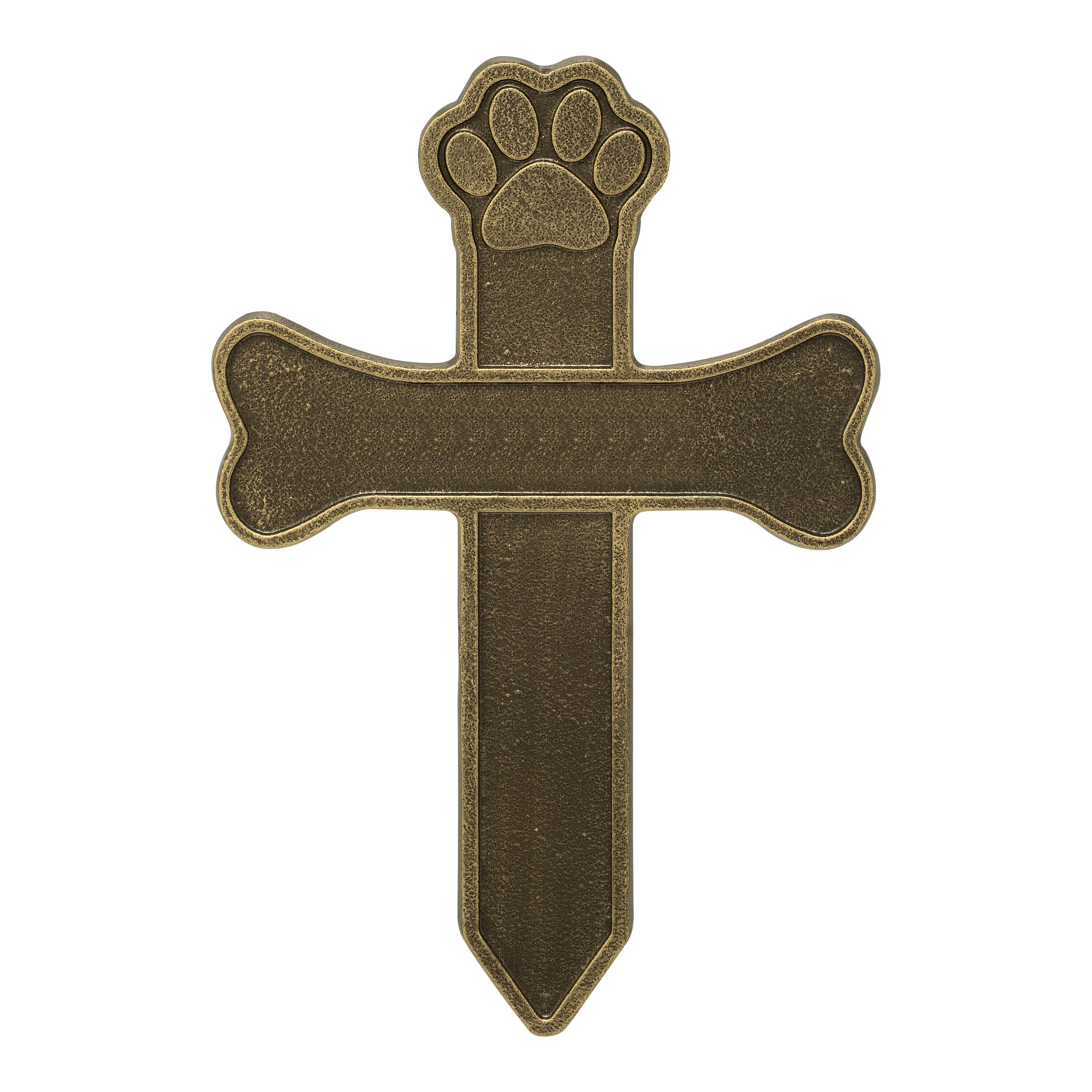 Dog Paw and Bone Personalized Memorial Cross