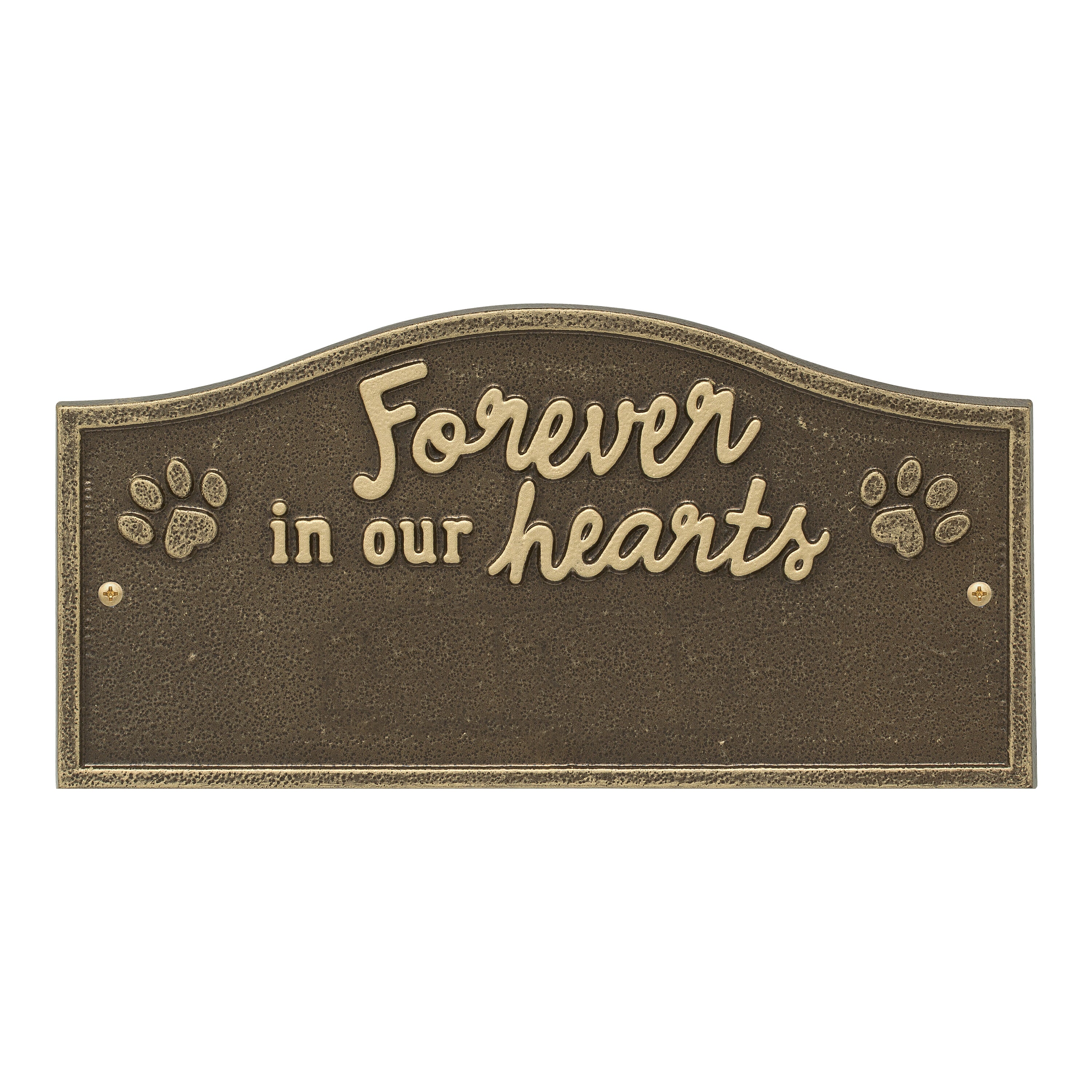 Forever in Our Hearts Personalized Pet Wall or Ground Memorial Plaque