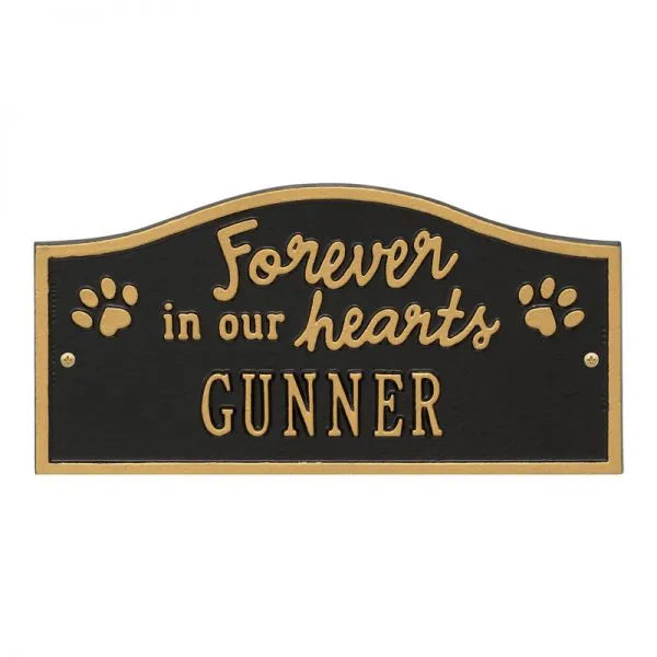 Forever in Our Hearts Personalized Pet Wall or Ground Memorial Plaque